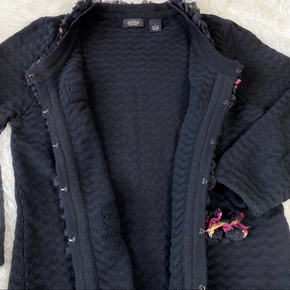 Peck & Peck Vintage Lace Ruffle Trim Knit Sweater - Picture 5 of 9